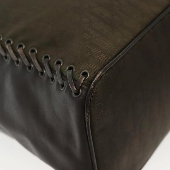 Christian Dior Trotter Canvas Hand Bag Khaki Auth 135198 - Picture 4 of 16